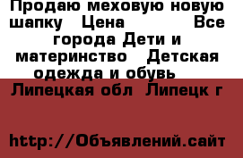 Продаю меховую новую шапку › Цена ­ 1 000 - Все города Дети и материнство » Детская одежда и обувь   . Липецкая обл.,Липецк г.